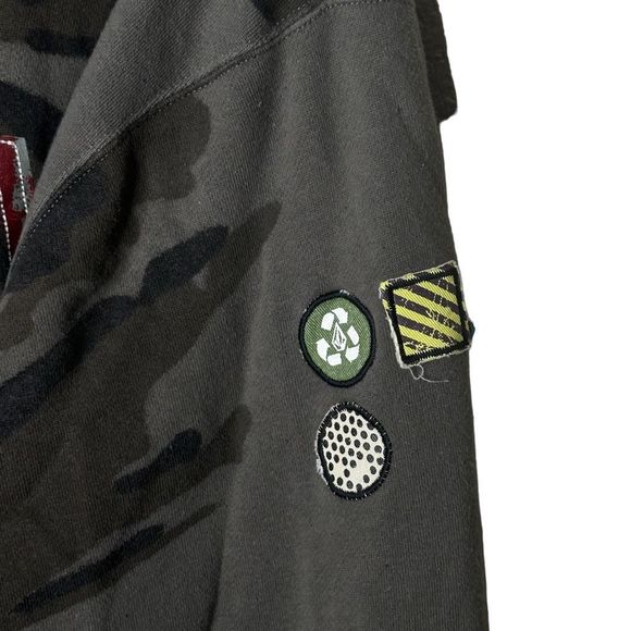 Y2K Volcom Camo Full Zip Hoodie Large - Picture 3 of 6